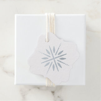 Create Your Own Silver Foil Snowflake Flower Favour Tags