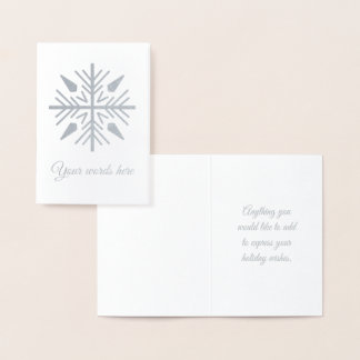 Create Your Own Silver Foil Snowflake Foil Card