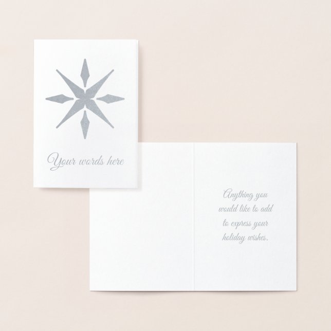 Create Your Own Silver Foil Snowflake Star Card (Display)