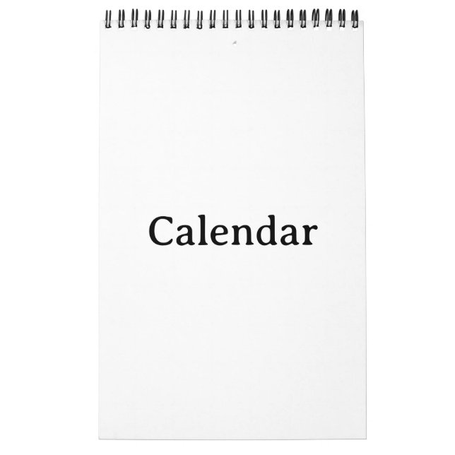 Create Your Own Simple 11" x 7" Single Page Small  Calendar (Cover)