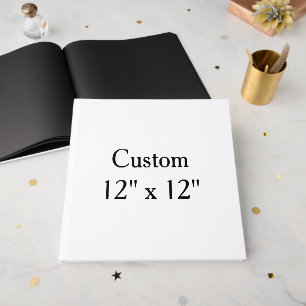 create your own simple 12" x 12" Black 60# Eclipse Guest Book