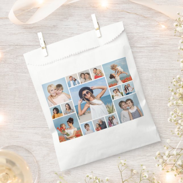 Create Your Own Simple 15 Photo Collage  Favour Bag (Clipped)