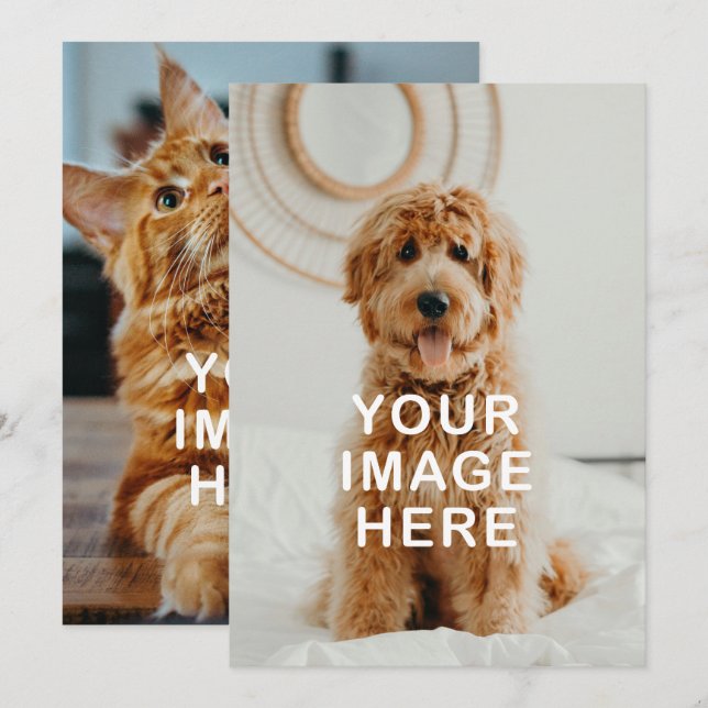 Create Your Own Simple 2-Image Invitation (Front/Back)
