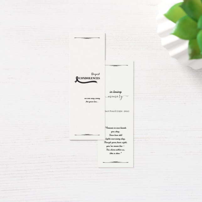Create Your Own Simple 3.0" x 1.0" Sympathy Card (Desk)
