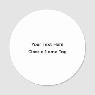 Create Your Own Simple 3" Round Name Tag