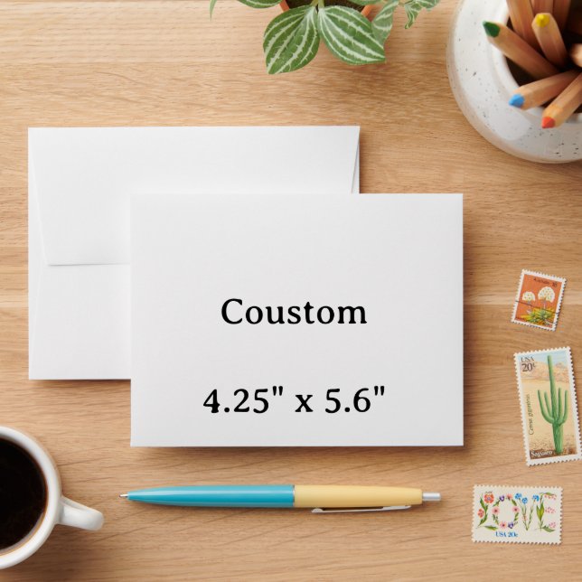 create your own simple 4.25" x 5.6" Envelope (Desk)