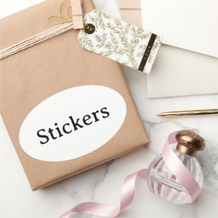 Create Your Own Simple 4.5 x 2.7 inch (sheet of 4) Oval Sticker