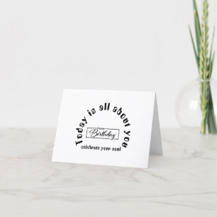 Create Your Own Simple 4" x 5.6" Happy Birthday Thank You Card