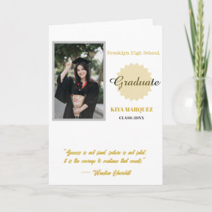 Create your own simple 5" x 7" Graduation Photo  Card