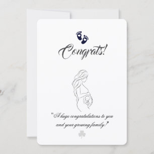 Create your own simple 5" x 7" Pregnancy Cards