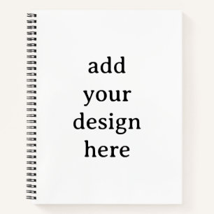 Create Your Own Simple  8.5" x 11" Deluxe Spiral  Notebook