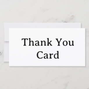 create your own simple 8" x 4"Thank You Card