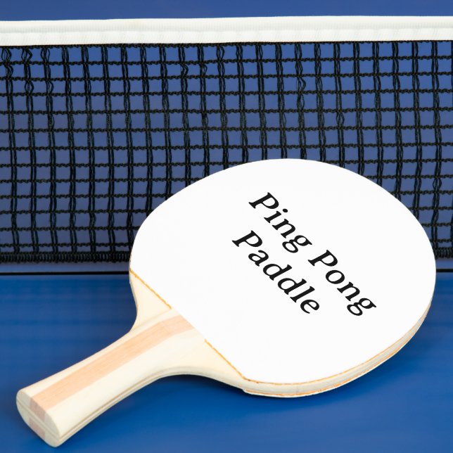 Create Your Own Simple Black Rubber 6"x6.25" Ping Pong Paddle (Insitu)