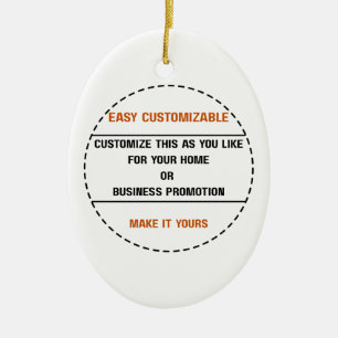 Create Your Own Simple Brand Promotion Ceramic Ornament