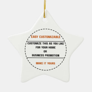 Create Your Own Simple Brand Promotion Ceramic Ornament