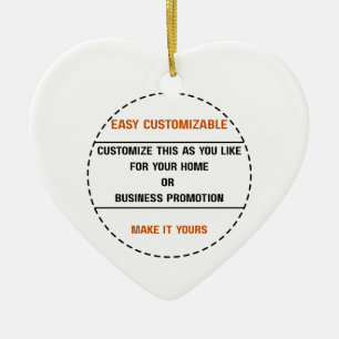 Create Your Own Simple Brand Promotion Ceramic Ornament