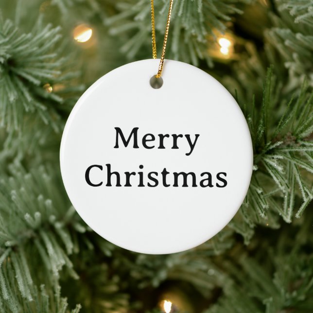 Create Your Own Simple Brand Promotion Circle Ceramic Ornament (Tree)
