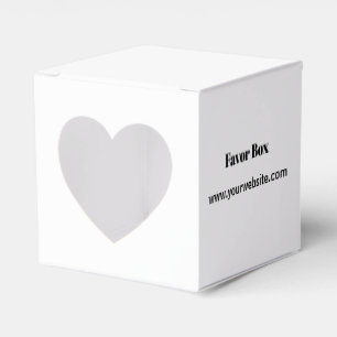 Create Your Own Simple Brand Promotion Heart 2x2x2 Favour Box