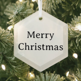 Create Your Own Simple Brand Promotion Hexagon Glass Tree Decoration