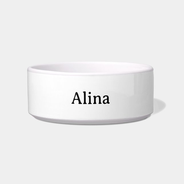 Create Your Own Simple Brand Promotion Medium Pet  Bowl (Front)