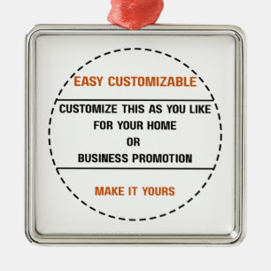 Create Your Own Simple Brand Promotion Metal Ornament