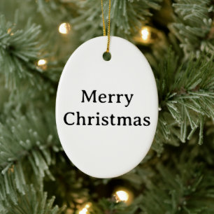 Create Your Own Simple Brand Promotion Oval Ceramic Ornament