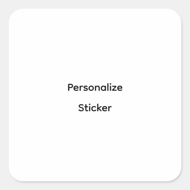 Create Your Own Simple Brand Promotion  Square Sticker (Front)