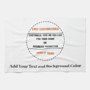 Create Your Own Simple Brand Promotion Tea Towel