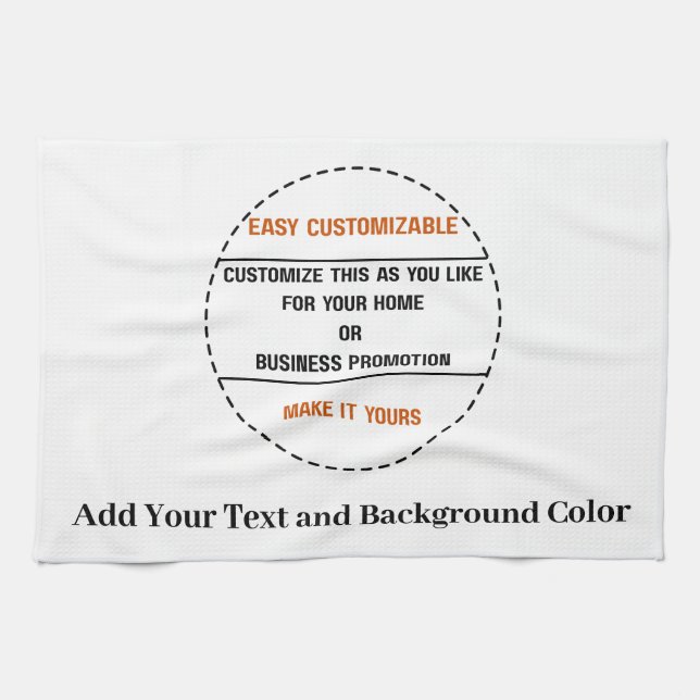 Create Your Own Simple Brand Promotion Tea Towel (Horizontal)