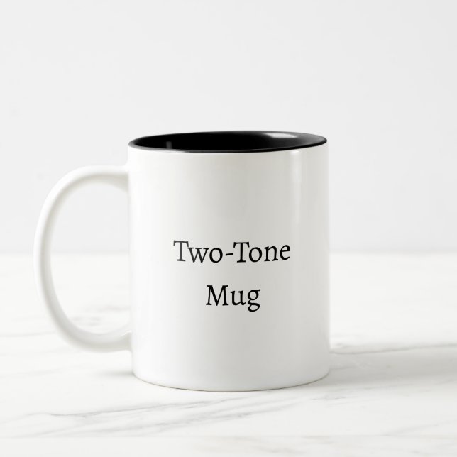 Create Your Own Simple Brand Promotion Two-Tone Coffee Mug (Left)