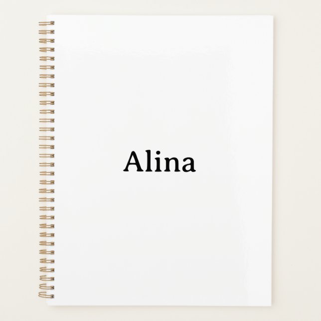 Create Your Own Simple Brand standard 8.5″ x 11″ Planner (Front)