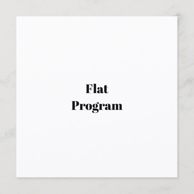 Create Your Own Simple Business 5.25" x 5.25" Flat Program (Front)