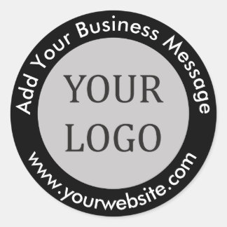 Create Your Own Simple Business Logo Classic Round Sticker