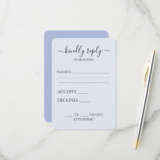 Create Your Own Simple Calligraphy RSVP Card