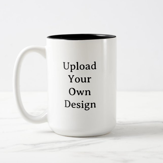 Create Your Own Simple Custom 15 oz   Two-Tone Coffee Mug (Left)