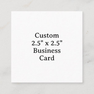 Create your own simple custom 2.5" x 2.5" matte square business card