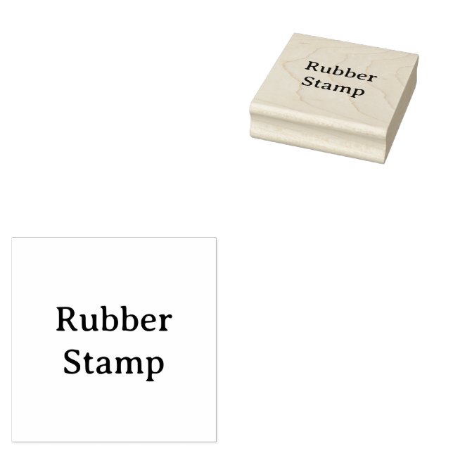 Create Your Own Simple Custom 2.5" x 2.5" Rubber Stamp (Stamped)
