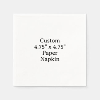 Create your own simple custom 4.75" x 4.75" paper napkin