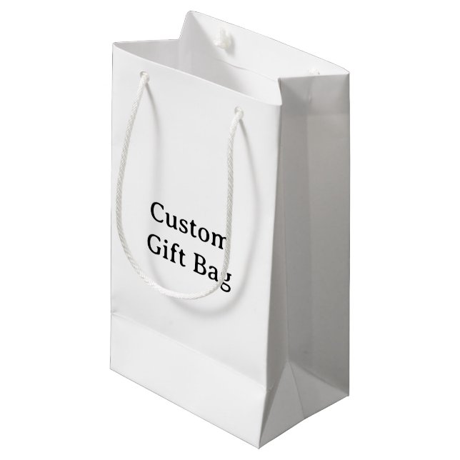 Create Your Own Simple Custom 5”x3”x8.5” Matte Small Gift Bag (Front Angled)