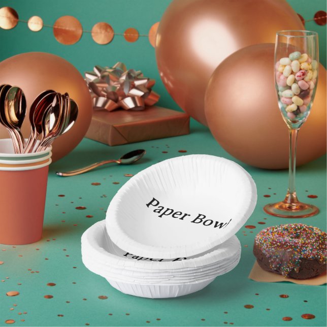 Create Your Own Simple Custom 7" Paper Bowl Plate (Multi)