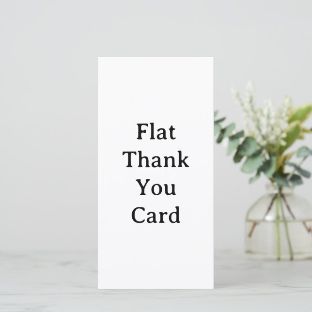 Create Your Own Simple Custom 8" x 4" Flat Thank You Card (Standing Front)