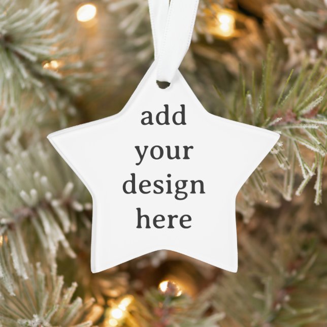 Create Your Own Simple Custom Acrylic Star  Ornament (Tree)