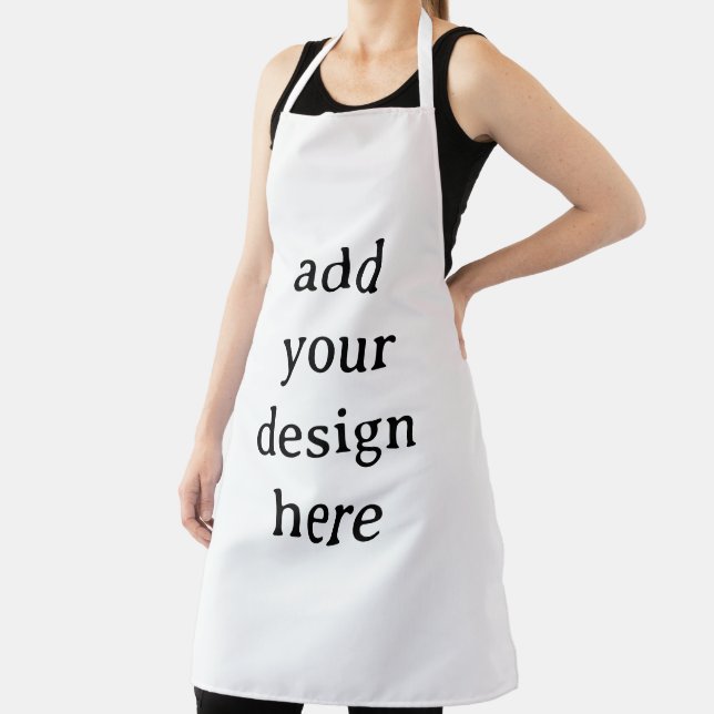 Create Your Own Simple Custom All-Over Print Large Apron (Insitu)