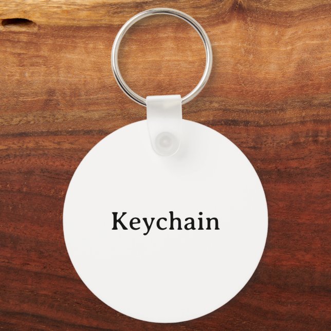 Create Your Own Simple Custom Aluminium Circle 2"  Key Ring (Front)