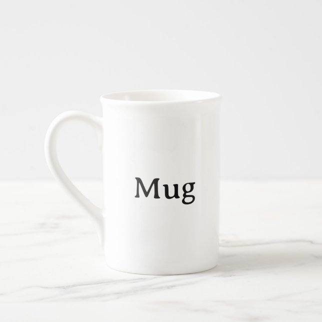 Create Your Own Simple Custom Bone China Mug (Left)