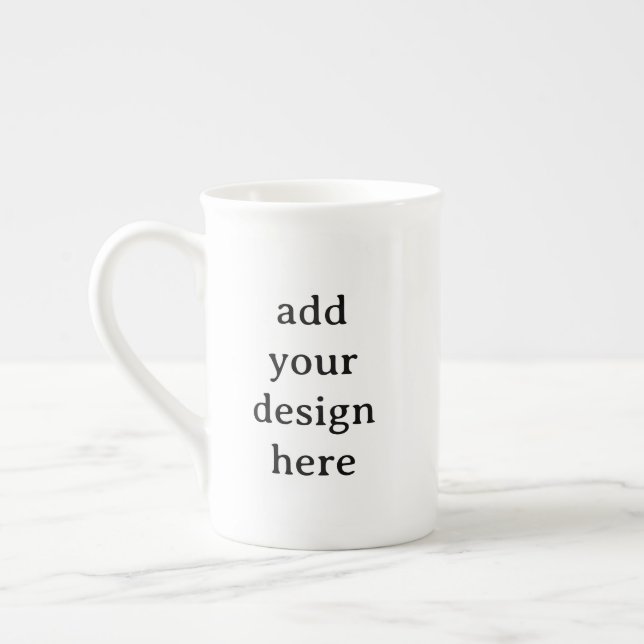 Create Your Own Simple Custom Bone China Mug (Left)