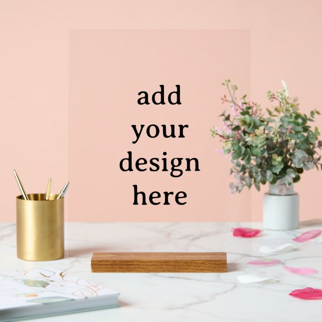 Create Your Own Simple Custom Design 11" x 14" Acrylic Sign (Wedding)