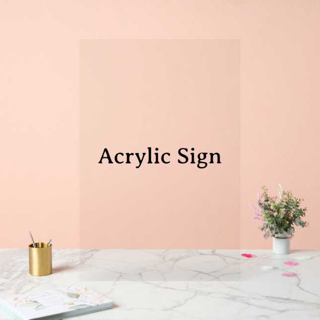 Create Your Own Simple Custom Design 20" x 30" Acrylic Sign (Wedding)