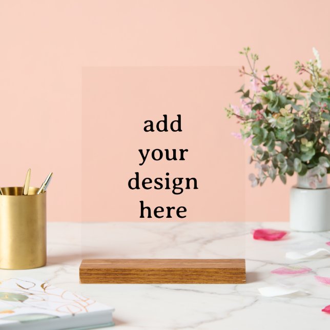 Create Your Own Simple Custom Design 8"x10" Acrylic Sign (Wedding)