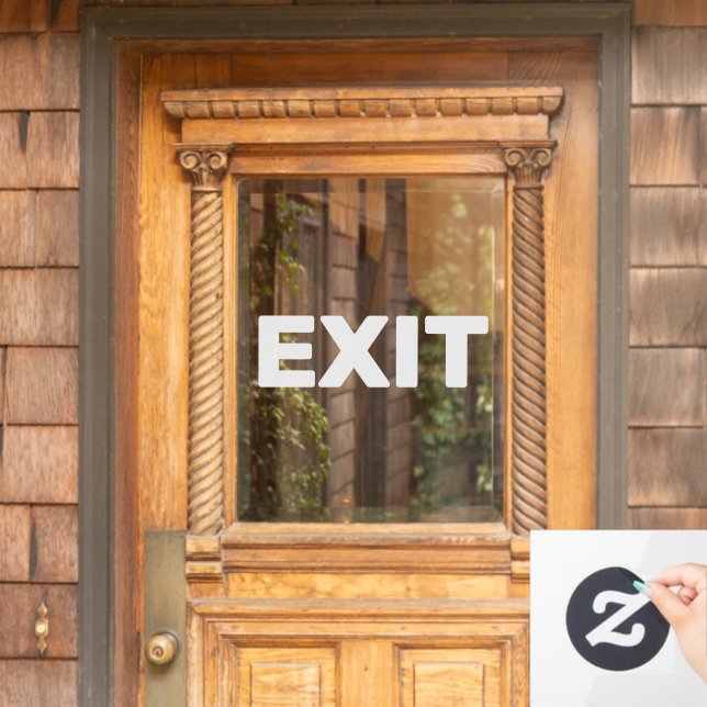 Create Your Own Simple Custom Exit Window Cling (Home Door)